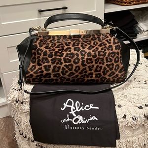 Alice & Olivia leopard doctor bag new condition with dust bag